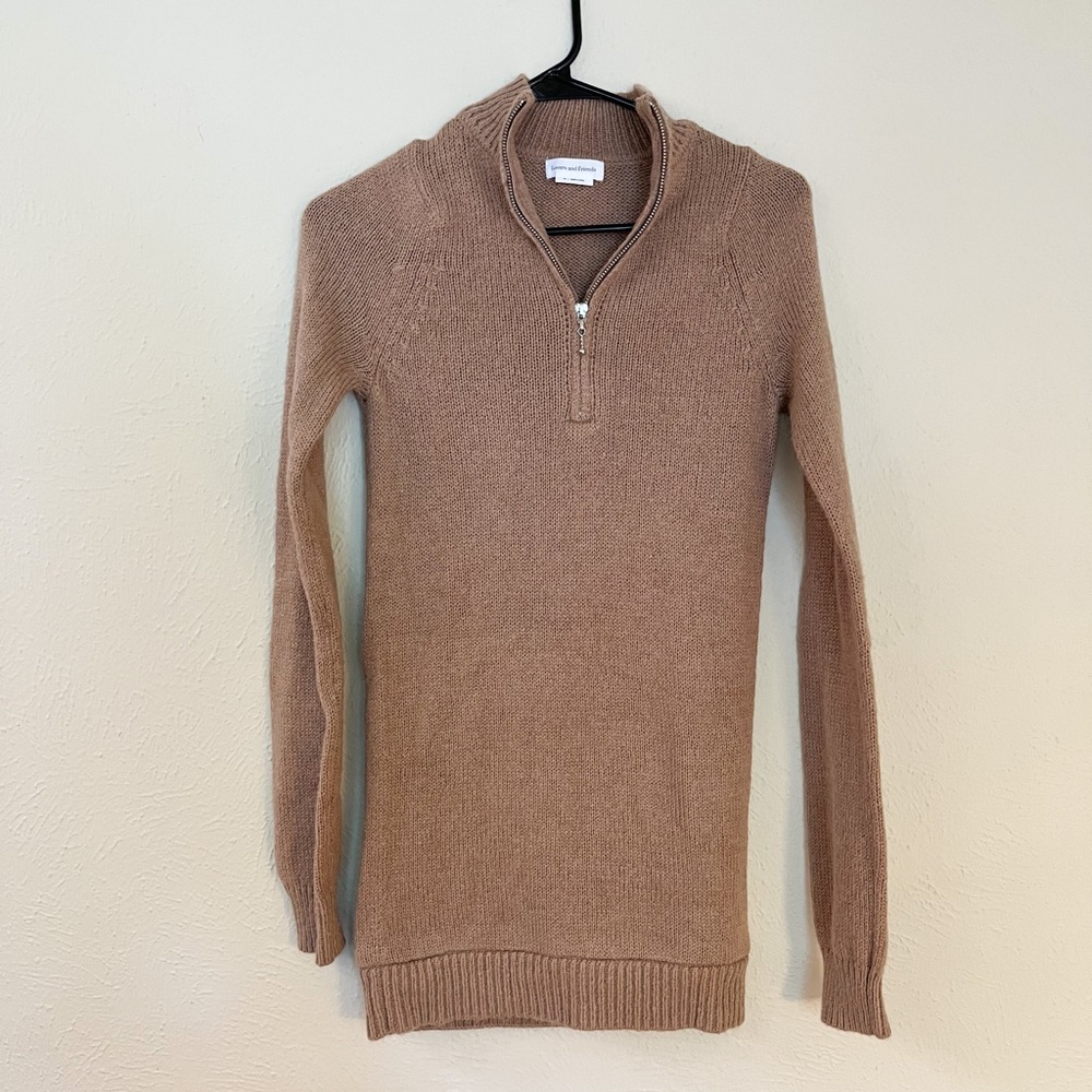 Lovers and Friends Quarter Zip Turtle Neck Sweater Tunic Size XSmall